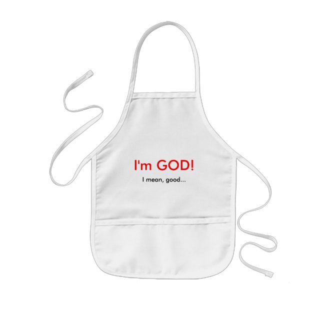 I'm GOD! Kids Apron (Front)