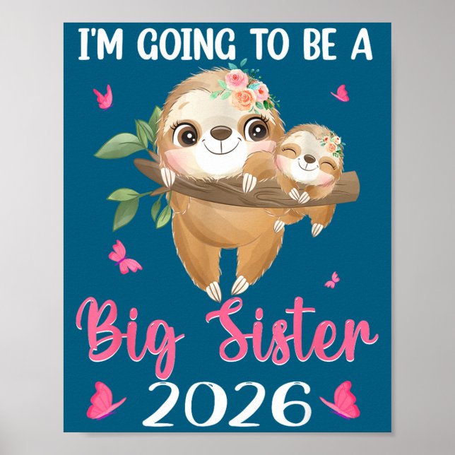 I'm Going Big Sister Announcing Pregnancy Poster (Front)