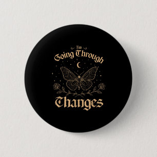 I'm Going Through Changes, Vintage Gothic Bat  6 Cm Round Badge