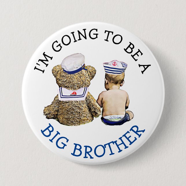 I'm going to be a Big Brother Announcement 7.5 Cm Round Badge (Front)