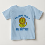 I'm Going To Be A Big Brother Baby T-Shirt<br><div class="desc">Big Brother T-Shirts & Gifts. Funny I'm the Big Brother t shirt design. Buy this Big Brother T-Shirt for the new or going to be a big brother. These affordable new Big Brother t shirts make a special gift for the special occasion. Hot Cool I'm the Big Brother t-shirt would...</div>