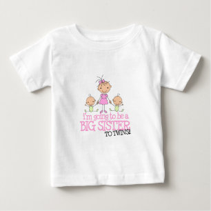 I'm Going to Be a Big Sister to TWINS Baby T-Shirt