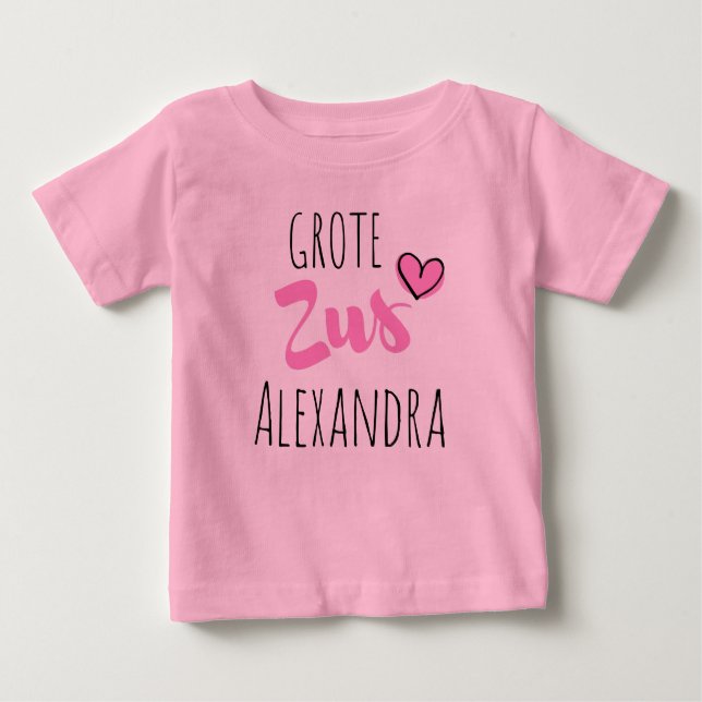 I'm going to be a big sister's customizable name baby T-Shirt (Front)