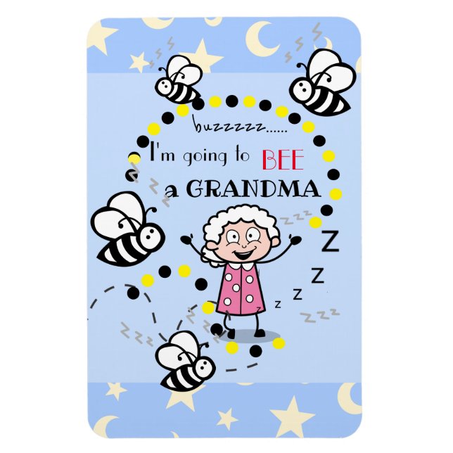 I'm going to be a Grandma Blue Magnet (Vertical)