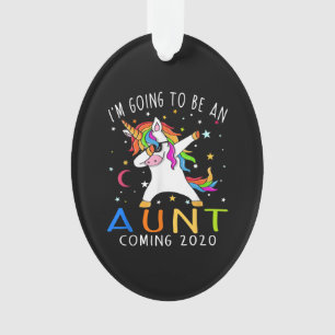 Im Going To Be An Aunt Coming 2020 Unicorn Gift Ornament