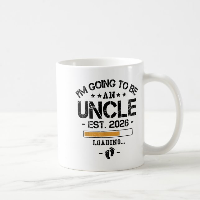 I'm Going To Be An Uncle 2026 - New Baby Announcem Coffee Mug (Right)