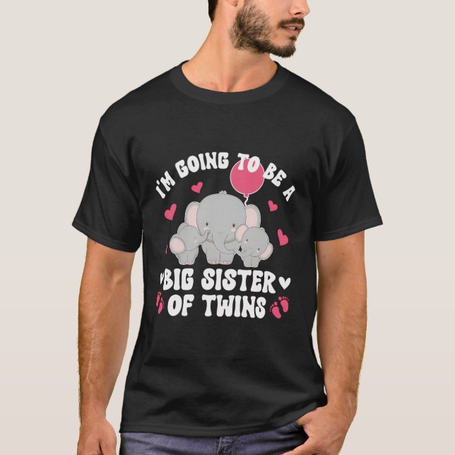 I'M Going To Be Promoted To Big Sister Of Twins 20 T-Shirt (Front)