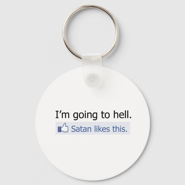 I'm going to hell key ring (Front)