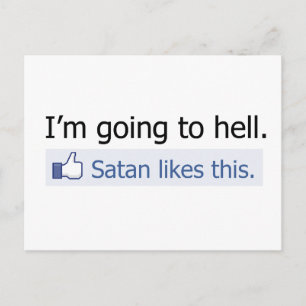 I'm going to hell postcard