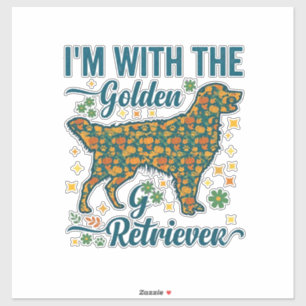 Im Golden Retriever Dog Halloween Pumpkins Leaves_