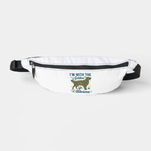 Im Golden Retriever Dog Halloween Pumpkins Leaves_ Bum Bags