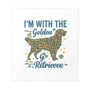 Im Golden Retriever Dog Halloween Pumpkins Leaves_ Notepad