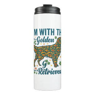 Im Golden Retriever Dog Halloween Pumpkins Leaves_ Thermal Tumbler