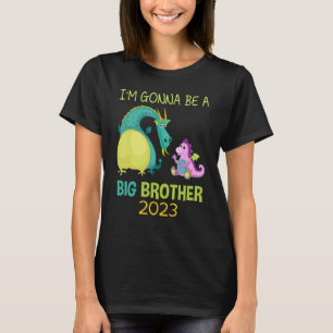 I'm Gonna Be A Big Brother 2023 Boys Dragon T-Shirt