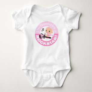 I'm Gonna be a Rockstar Pink Infant Body Suit Baby Bodysuit