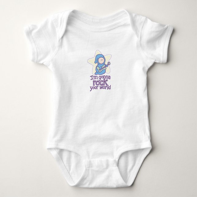 I'm Gonna Rock Your World Baby Bodysuit (Front)