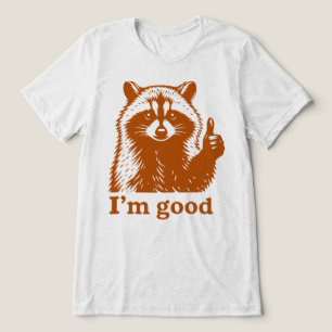 Im Good Funny Racoon Thumbs Up Tri-Blend Shirt