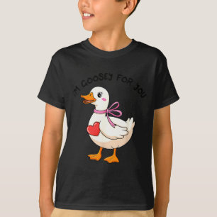 Im Goosey For You Coquette Valentine Goose  T-Shirt