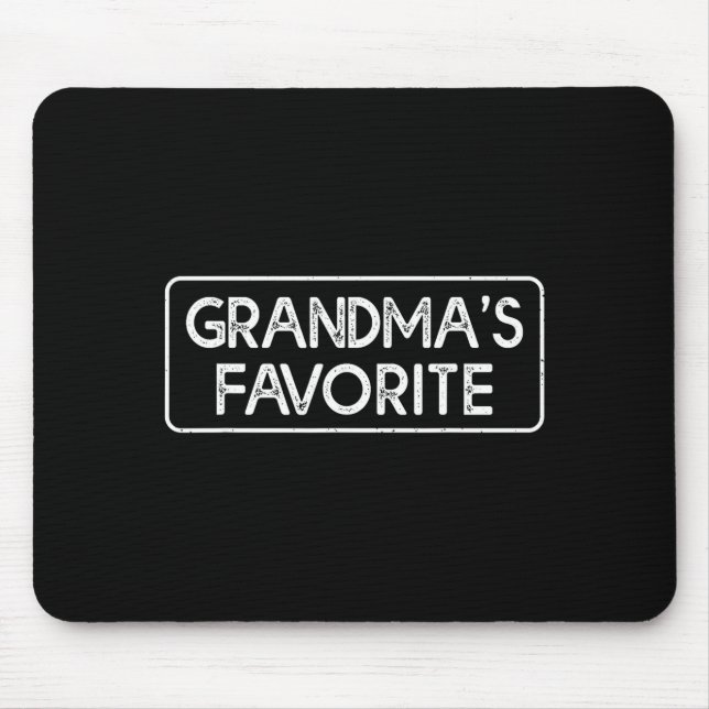 I'm Grandma's Favorite Funny Grandson Granddaughte Mouse Pad (Front)