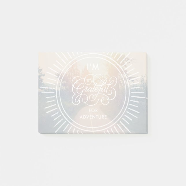 I'm Grateful For Adventure Post-it Notes (Front)