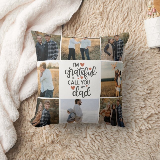"I'm Grateful To Call You My Dad" Photo Pillow (Blanket)