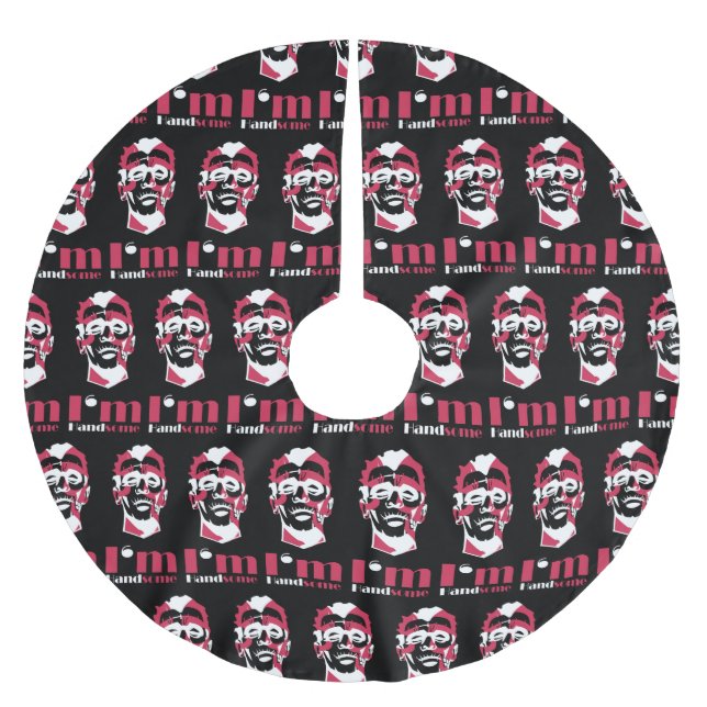 I'm handsome abstract face Case-Mate iPhone case T Brushed Polyester Tree Skirt (Front)