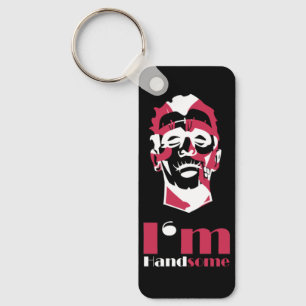 I'm handsome abstract face key ring