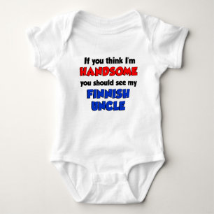 I'm Handsome Finnish Uncle Baby Bodysuit