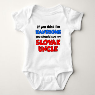 I'm Handsome Slovak Uncle Baby Bodysuit