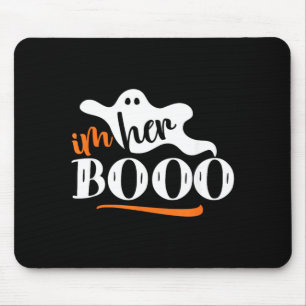 Im Her Boo Shirt Matching Halloween For Couples Mouse Pad