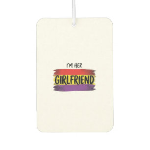 Im Her Girlfriend Rainbow Pride Vector Shirt Car Air Freshener