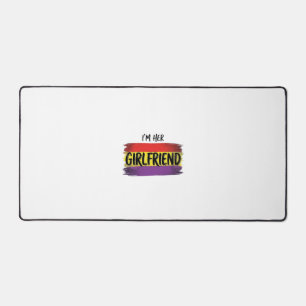 Im Her Girlfriend Rainbow Pride Vector Shirt Desk Mat