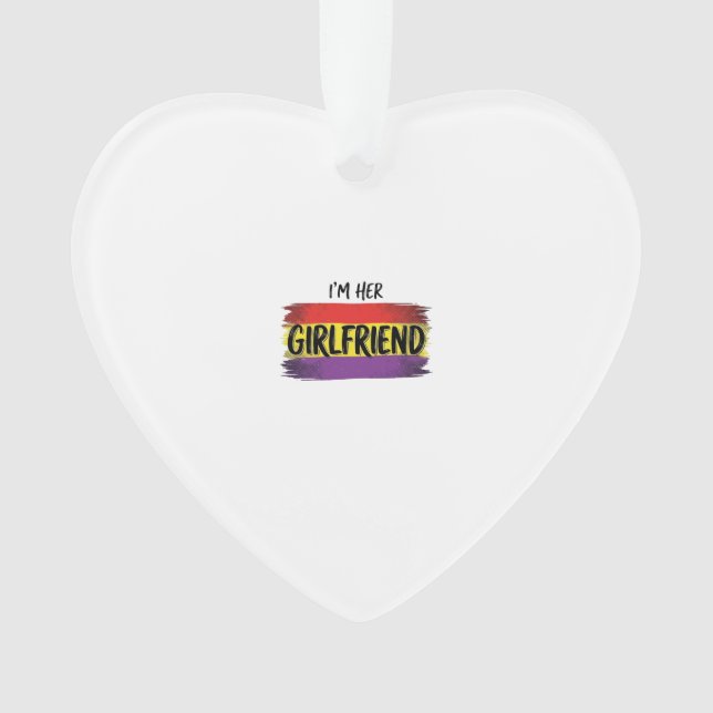 Im Her Girlfriend Rainbow Pride Vector Shirt Ornament (Front)