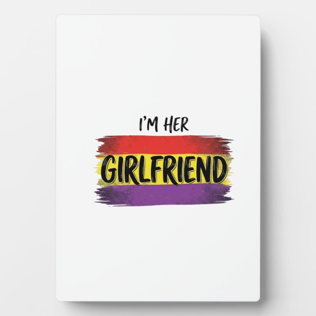 Im Her Girlfriend Rainbow Pride Vector Shirt Plaque (Front)