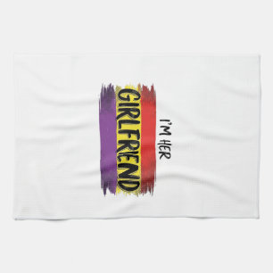 Im Her Girlfriend Rainbow Pride Vector Shirt Tea Towel