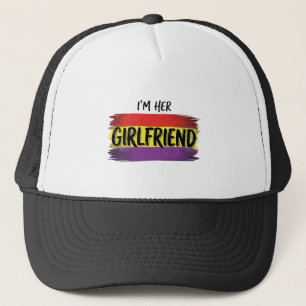 Im Her Girlfriend Rainbow Pride Vector Shirt Trucker Hat