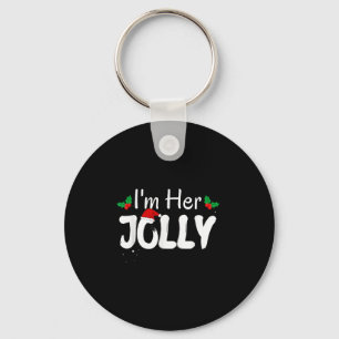 I'm Her Jolly Funny Christmas Couple Pyjamas Match Key Ring