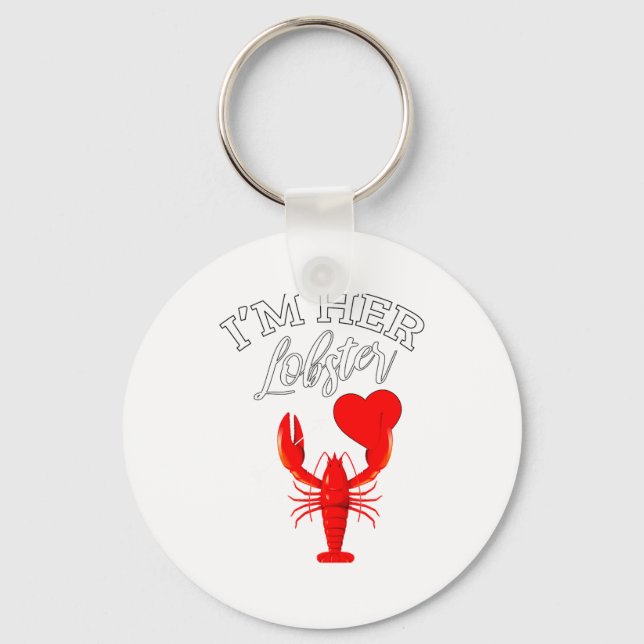 Im Her Lobster Heart Couple Matching Gift Valentin Key Ring (Front)