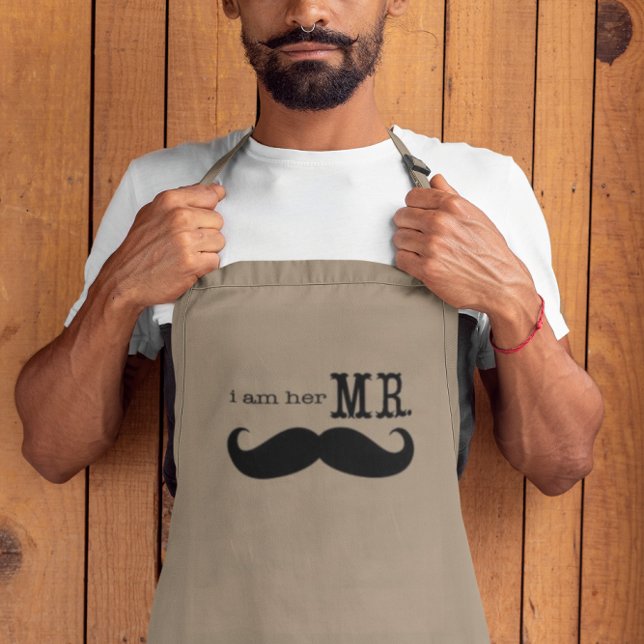 I'm Her Mr. Mustache Grooms Gifts Standard Apron (Creator Uploaded)