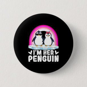 I'm Her Penguin Matching Couple Valentine Love Hea 6 Cm Round Badge