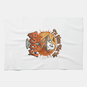 Im Here Boos Halloween Ghost Drink Spiderweb Bat_1 Tea Towel