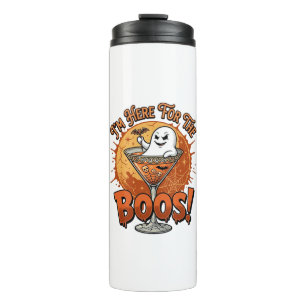 Im Here Boos Halloween Ghost Drink Spiderweb Bat_1 Thermal Tumbler