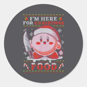 I'm Here For Christmas Food Classic Round Sticker