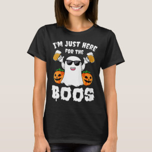 Im Here For The Boos Party Funny Halloween Ghost T-Shirt