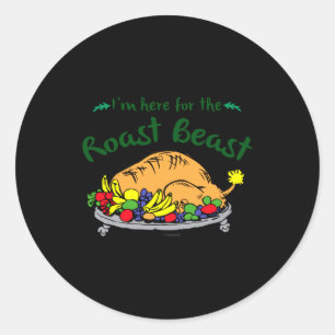 Im Here For The Roast Quote Classic Round Sticker