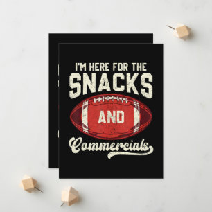 I'm Here For The Snacks And Commercials Football Announcement