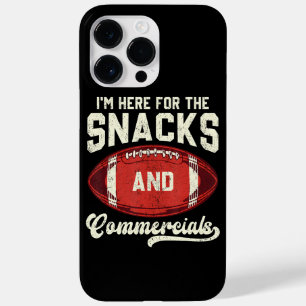 I'm Here For The Snacks And Commercials Football Case-Mate iPhone 14 Pro Max Case
