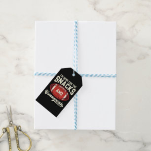 I'm Here For The Snacks And Commercials Football Gift Tags
