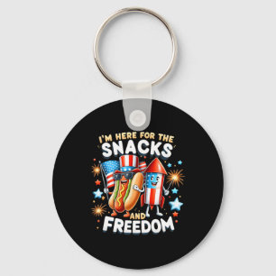I'm Here For The Snacks And Freedom Independence D Key Ring