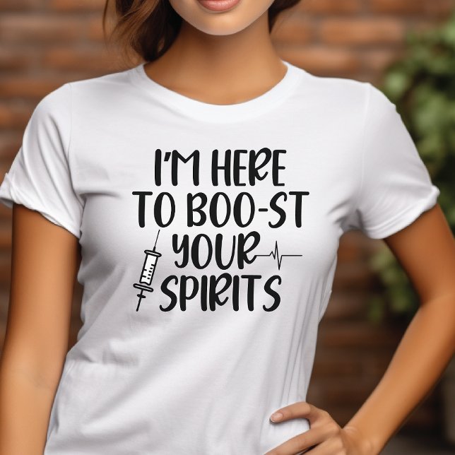 I'm Here To Boo-st Your Spirits Halloween Tri-Blend Shirt (I'm Here To Boo-st Your Spirits Halloween T-shirt)